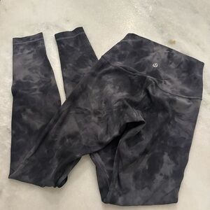 Lululemon Athletica Charcoal Tie-Dye Leggings